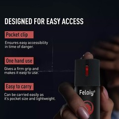 1 Bottle Feloiy Self Defense Pepper Spray 2 Oz Maximum Strength 10% OC US