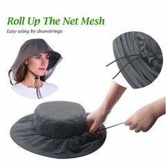 Mosquito Head Net Hat Bug Protection Outdoor Sun Insect Mesh Fishing Beekeeping