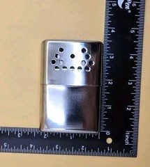 Vintage Orbex Jon-E Standard Hand Warmer Chrome Pocket Heater Pouch Made In USA