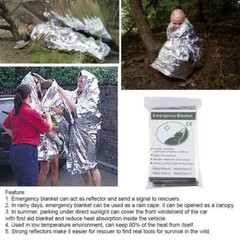 Outdoor Emergency Survival Blanket First Aid Rescue Kit Waterproof Foil Thermal