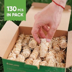Eco-Friendly Fire Starters – 130 Waterproof Wood Starters for Grills & Campfires