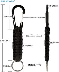4 Pack llaveros de cuerda Paracord para exteriores supervivencia senderismo NEW!