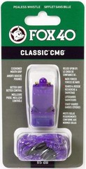 Lightweight Purple Pealess Safety Whistle, 115 dB with Cushioned Grip & Lanyard