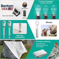 20 in 1 Survival Kit for Men – Emergency & Outdoor Camping Gear, Compact Surviva