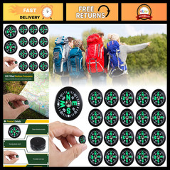 200 Pcs Mini Oil-Filled Pocket Compasses for Hiking, Camping & Survival Gear