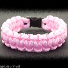 Rose Pink – Paracord Emergency Rope Survival Bracelet – Made in the USA