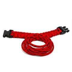 Explorer 9.5″ Survival Paracord Bracelet Red Nylon Plastic Release Buckle Campin