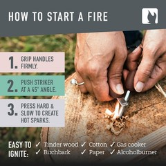 Light My Fire Flint Fire Starter Ferro Rod Survival Tool Fire Steel Army