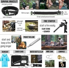 150Pcs Outdoor Emergency Gear Survival Kit Camping Hiking Tactical Backpack US