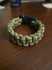 Survival Bracelet 550 Paracord Size Medium Camo Military Made in USA Weinerlock