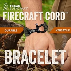 Firecraft Cord Survival Bracelet – Paracord Bracelet L (7-8″ wrist) Army Green