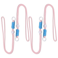 4 x Paracord Lanyard Necklace, Lanyard with Split Ring, Pink & Blue & White
