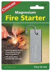 Coghlan’s Magnesium Fire Starter With Flint Striker – Starts Hundreds Of Fires