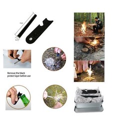 Emergency Fire Starter Ferro Rod Striker Magnesium 6 Bags 100% Camping Bushcraft