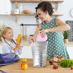 20 Pcs Reusable Aluminum Foil Thermal Insulation Bags Take Out Food Storage