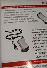 Zippo HeatBank 9s Rechargeable Hand Warmer & Power Bank, 5200 mAh, 9 hrs, SILVER