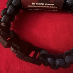 Secure Line NPCB550BKGL Survival Bracelet, Large Black/Blue As Pictured 😍