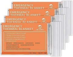 4 Pack Mylar Space Thermal Emergency Blanket