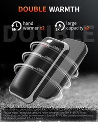 Lerat Hand Warmers 0.59″ Ultra-Slim (Pack of 2), 2 Pack Black White