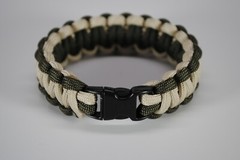550 Paracord Survival Bracelet Cobra OD Green/Desert Sand «Made in the USA»