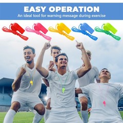 300 Pcs Plastic Whistles Bulk with Lanyard Loud Crisp Sound Sports Whistle fo…