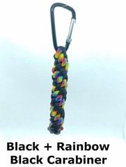 Paracord Keychain Fob – 550 Paracord w/ Carabiner Clip