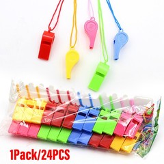 144X Plastic Whistles Bulk Whistles Training Sports Whistles with Lanyard