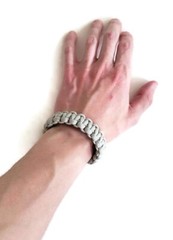 Paracord Bracelet 550 Black Tactical 3/8″ Buckle (Silver Grey) Hand Made