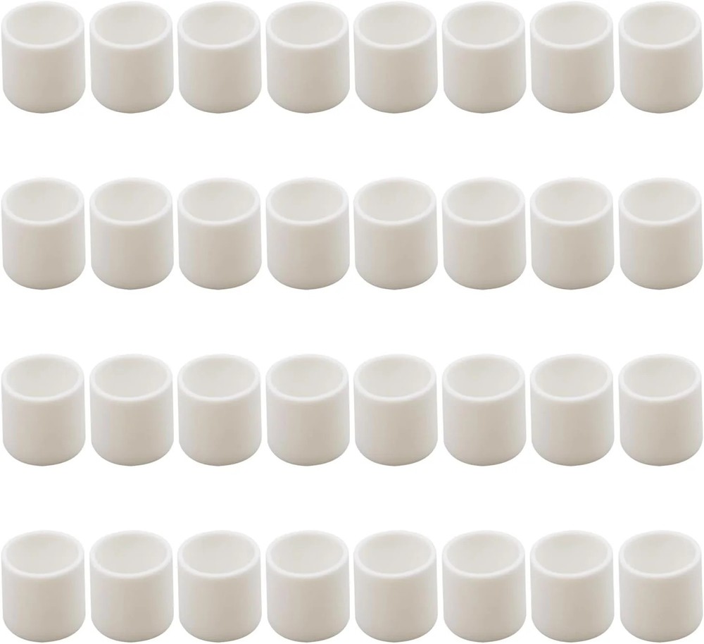 32PCS 0.75″ White Rubber Chair Leg Caps Furniture Floor Protectors | 19mm Round