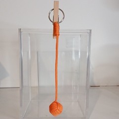 Orange 8 » Paracord Monkey Fist Knot Keychain Lanyard Handmade 1 Pack. (B3)