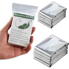 (4-PK) Emergency Blankets 51.18″ x 82.68″ (130x210cm) Must For Camping / Hiking