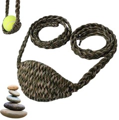 Handcrafted Paracord Roman Sling 63 Inch Arm Green Braided Slingshot for Sale