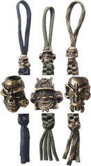 3 Pcs Knife Lanyards,Paracord Braided Lanyard with Beads.Replacement Line for Ou