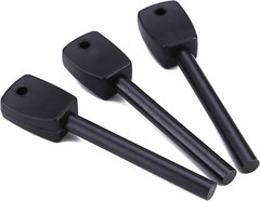 FOSTAR 3 PCS Tactical Ferro (Ferrocerium) Rods, Bushcraft Flint Fire Starter wit