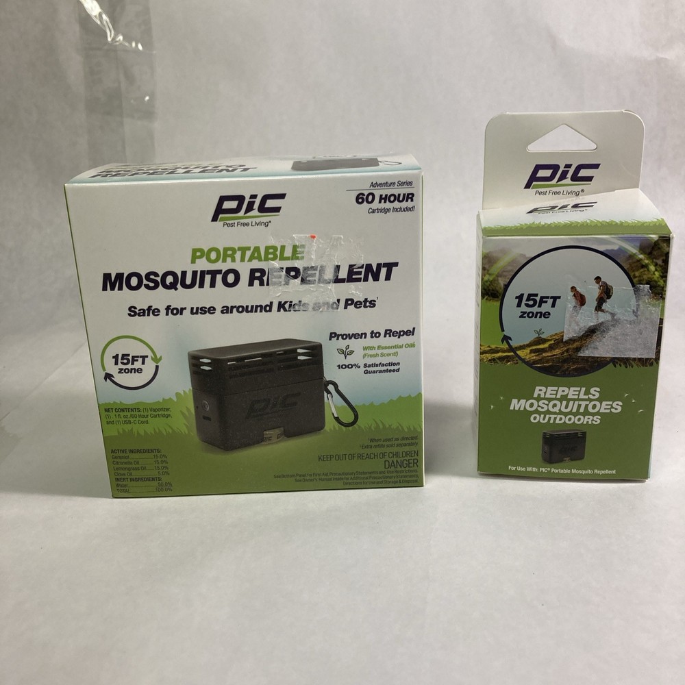 PIC Mosquito Botanical Repellent​ 60 Hour Device With Additional Refill. 120hrs.