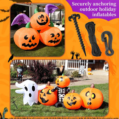 27 Pieces Plastic Inflatable Stakes Set, Black Garden Yard Stakes |