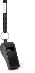 24 Pack 120Db Loud Referee Whistles with Lanyards – Heavy-Duty Black Sports W…