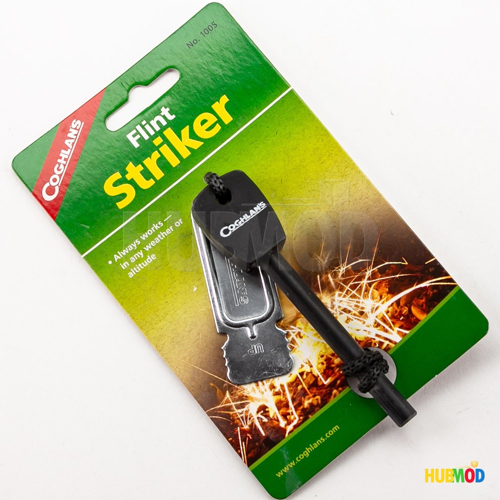 Coghlan’s Flint Striker Ferro Cerrium Fire Starter Rod w/ Steel Camping Survival
