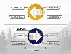 Trail Markers,Reflective Trail Marker for Hunting Hiking Camping & More, Pack-24