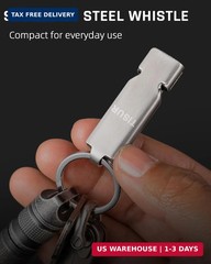 TISUR Loud Emergency Whistles,130db+ Lifeguard Safety Whistle Keychain for Survi