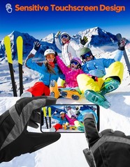 Svpro Heated Gloves For Men Women 5V 6000Mah Rechargeable Battery 3-Levels
