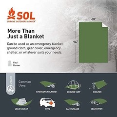 Survive Outdoors Longer Heavy Duty Emergency Blanket, 5 x 8 ft