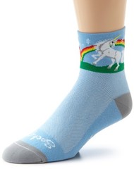 SockGuy, Men’s Unicorn Socks, 3-Inch Cuff Height – Large, Multi-colored