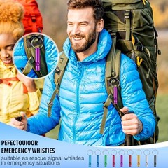 Sibba 100 Pcs Emergency Whistle Survival Loud with Keychain Rescue Signaling