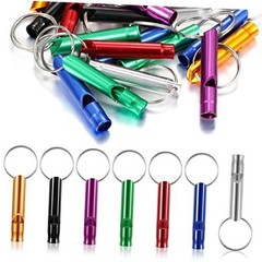 105 Aluminum Emergency Whistle with Keychain Safety Survival Whistle Sturdy
