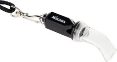 Mikasa Volleyball Referee Hexagon Sports Whistle Black WH5 with Strap 1979 NEW