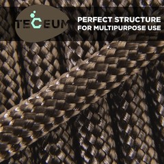 Teceum Paracord Type Iii 550 Copper Brown 50 Ft 4Mm Tactical Rope Mil-Spec