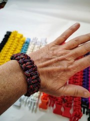 Handmade Paracord Survival Bracelets Adult Bulk Cobra Weave Yellow Pink Lot 20