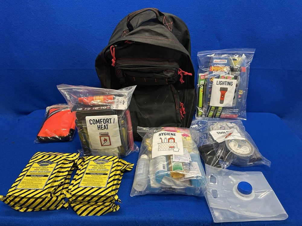Ready America Emergency Kit 4 Person Disaster Preparedness Backpack