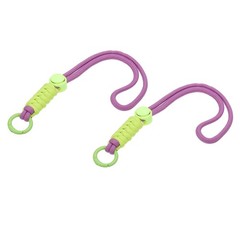 2 Pcs Paracord Lanyard Keychain with Spring Ring Purple Light Green